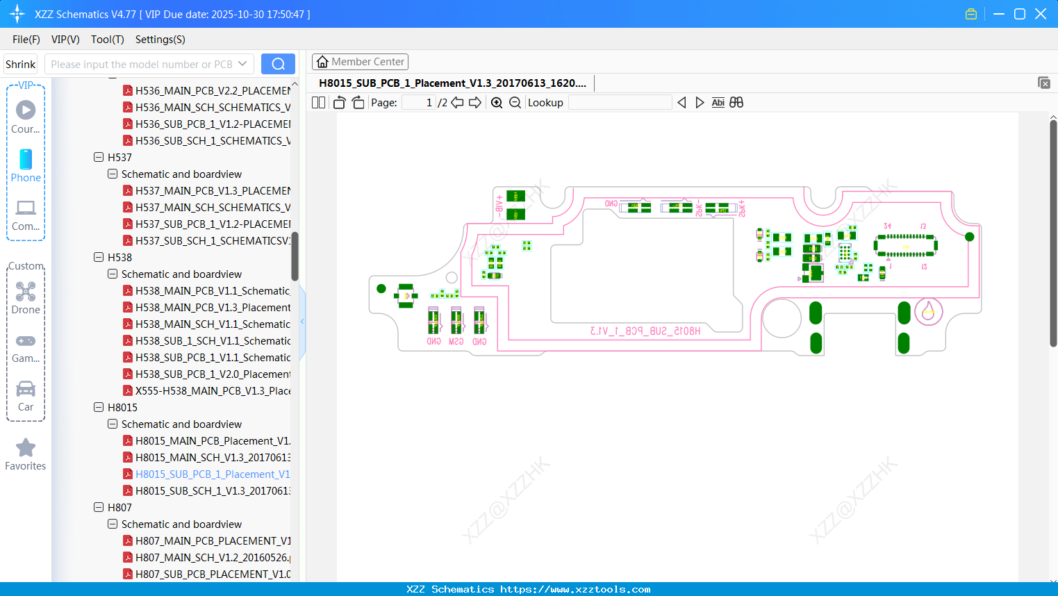 Infinix H8015_SUB_PCB_1_Placement_V1.3_20170613_1620